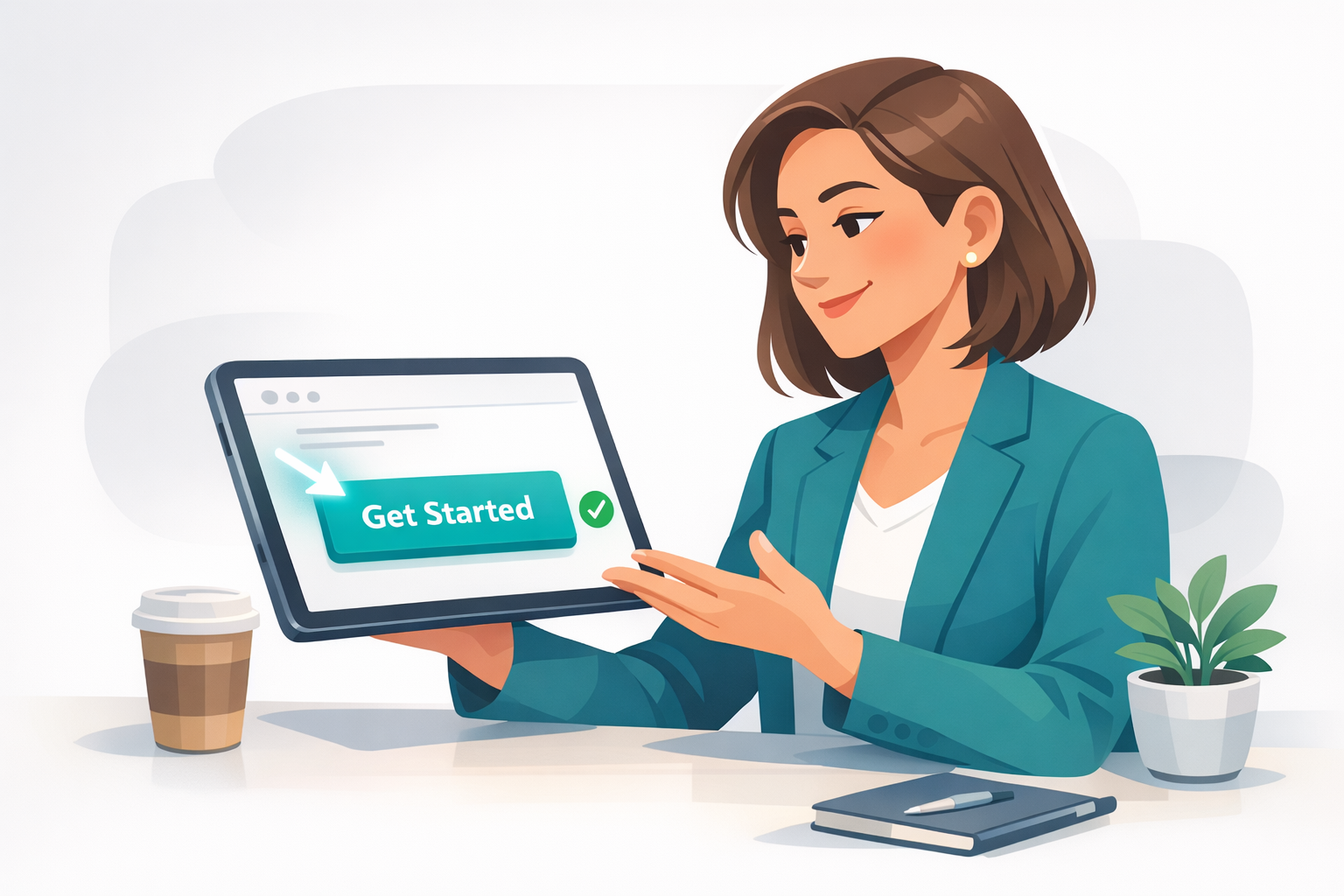 Clear call-to-action illustration